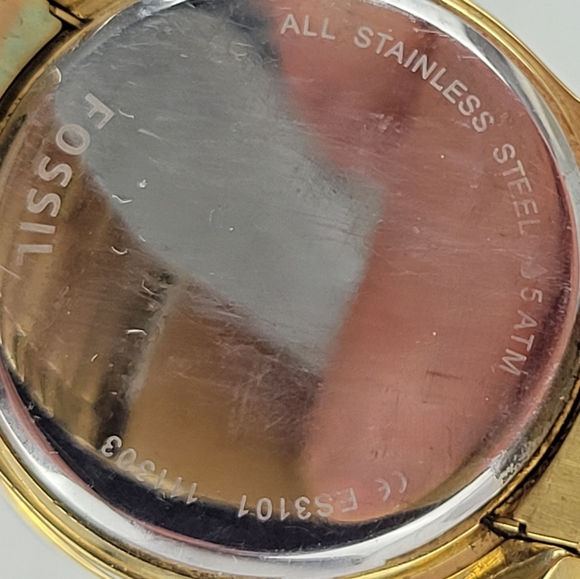 Fossil ES3101 Women's Watch Gold Tone Stainless St - Picture 4 of 12
